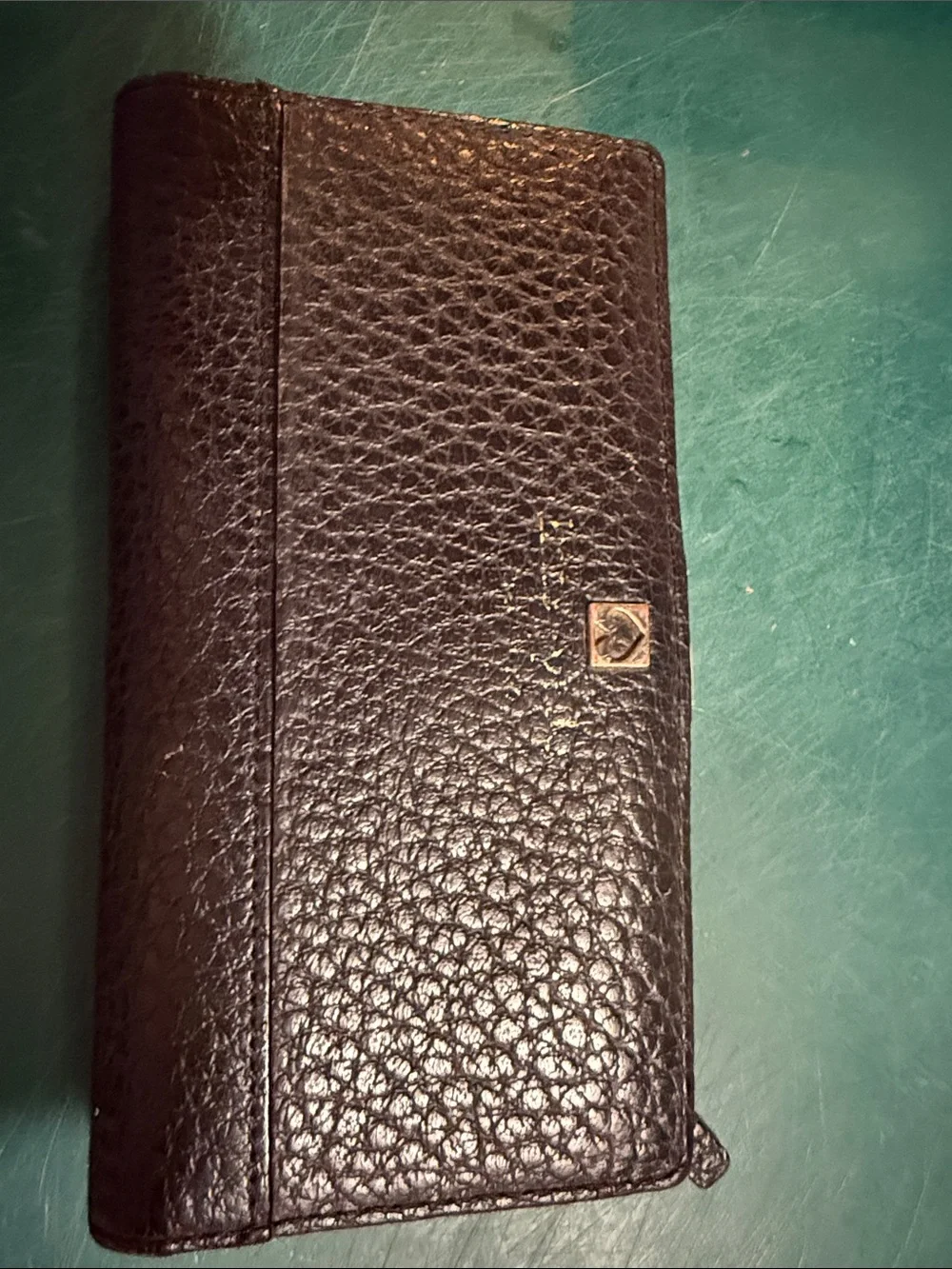 kate spade beige leather bifold wallet